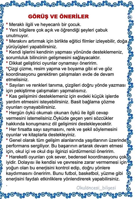 Görüş ve Öneri Alanı Raporu Örnekleri Yeni – .